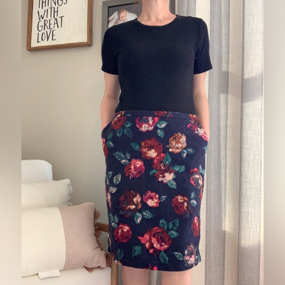 Merona Floral Pencil Skirt